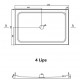 1200x800mm Rectangle Shower Tray Center/Size Waste
